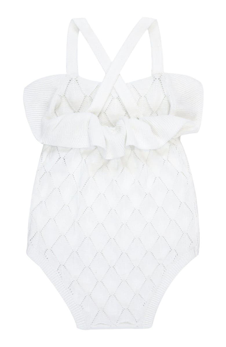 Hope & Henry Baby Ruffle Sweater Romper, Infant, Alternate, color,