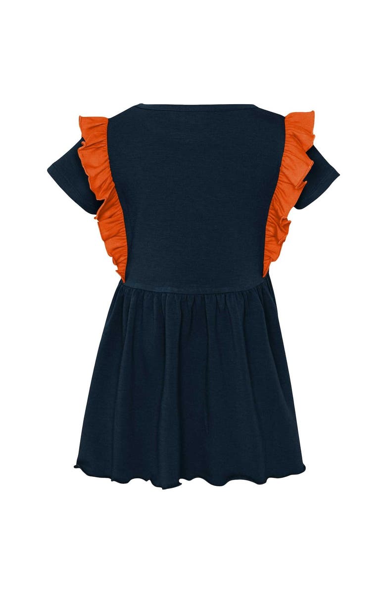 Outerstuff Girls Preschool Navy Chicago Bears Too Cute Tri-Blend Dress, Alternate, color, Navy