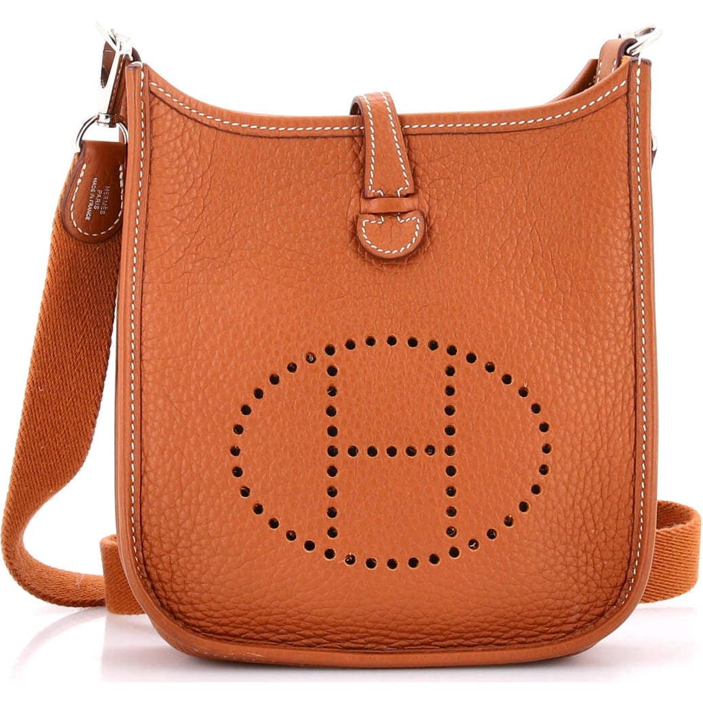 Pre-owned Hermes Hermes Evelyne Bag Gen Iii Clemence Tpm In Gold