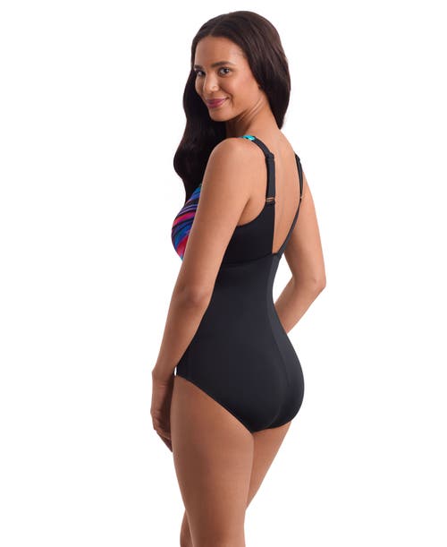 Shapesolver Sport Scoopneck Tank Chlorine Resistant One-piece Swimsuit With Adjustable Straps