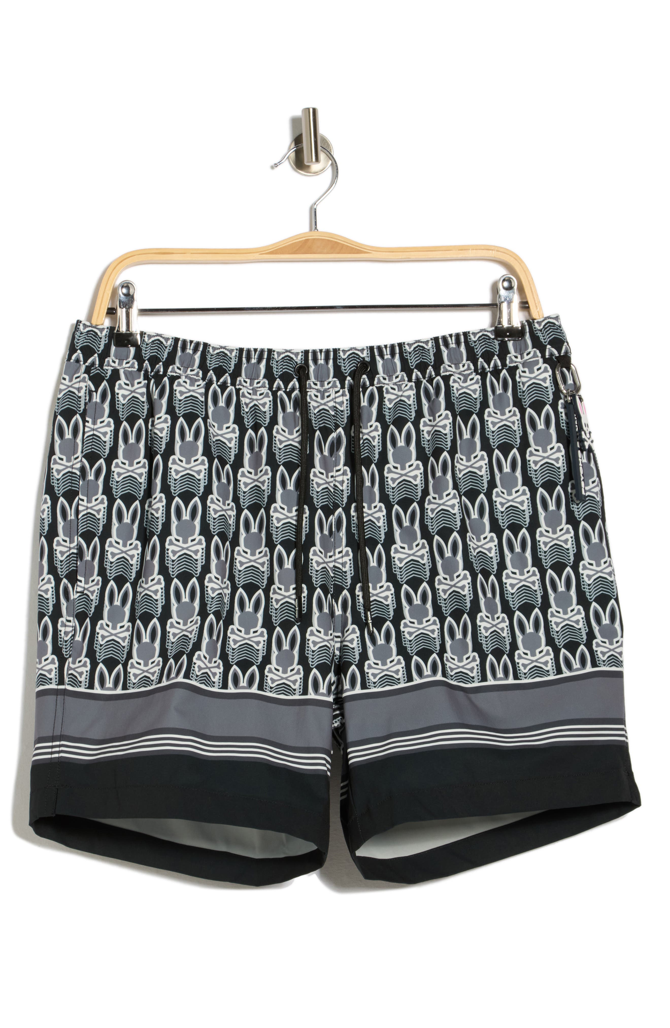 Psycho Bunny Jake Print Swim Trunks