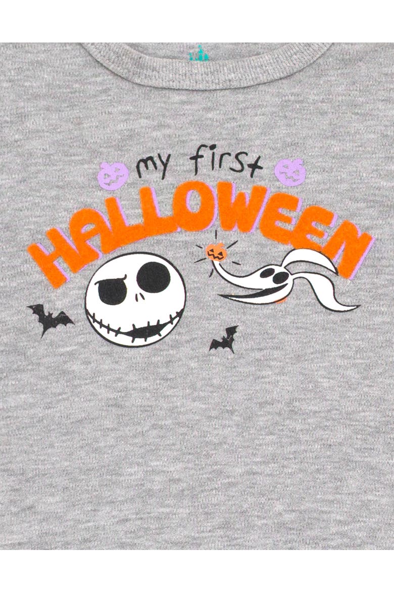 Nightmare Before Christmas Halloween Bodysuit and Pants Set, Alternate, color, Grey Jack Skellington