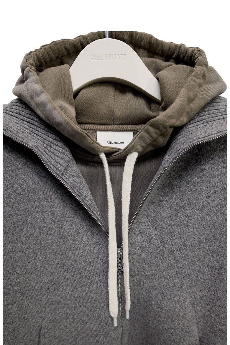 Core Zip-Up Sweater, Alternate, color, Grey Melange