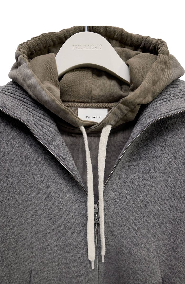 Axel Arigato Core Zip-Up Sweater, Alternate, color, Grey Melange
