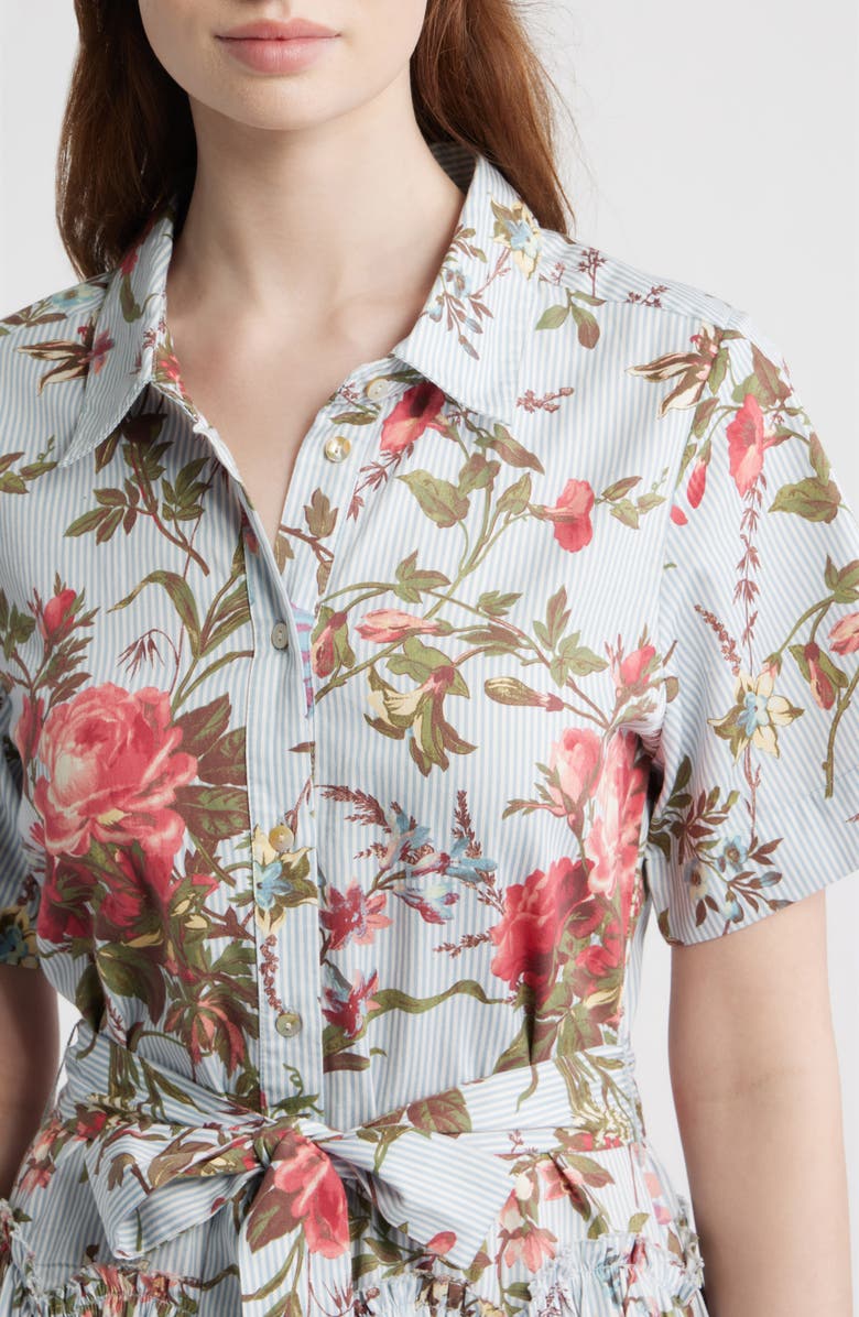 LOVE THE LABEL Drew Floral Print Shirtdress, Alternate, color, Battersea Floral Print