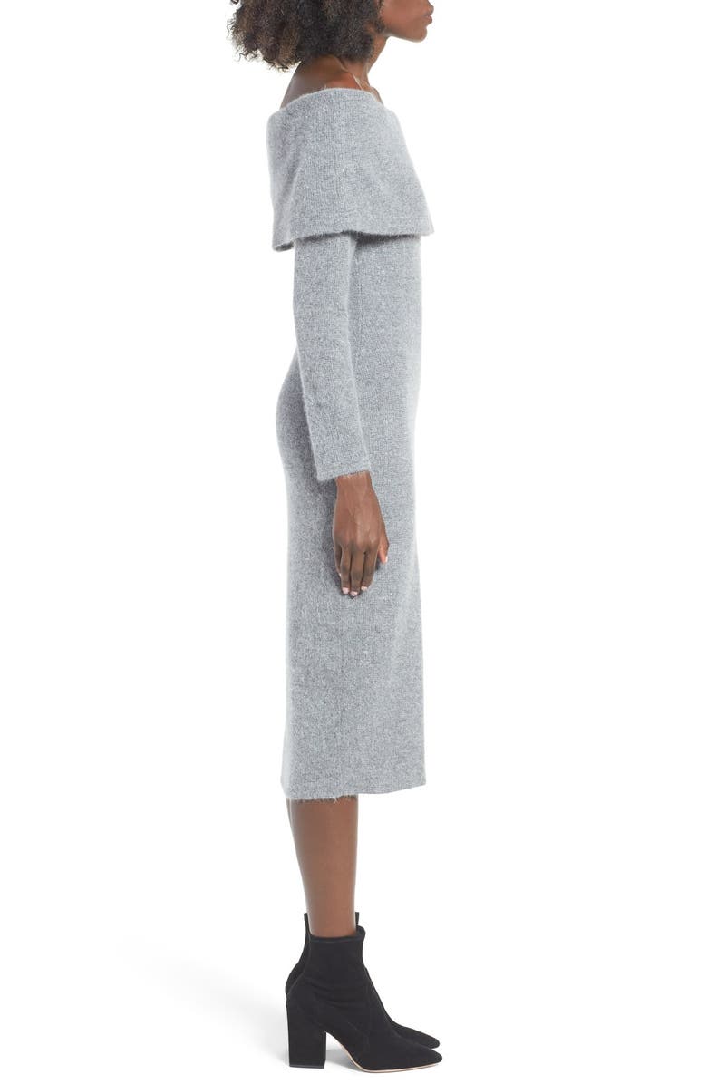 J.O.A. Off the Shoulder Sweater Dress, Alternate, color, 