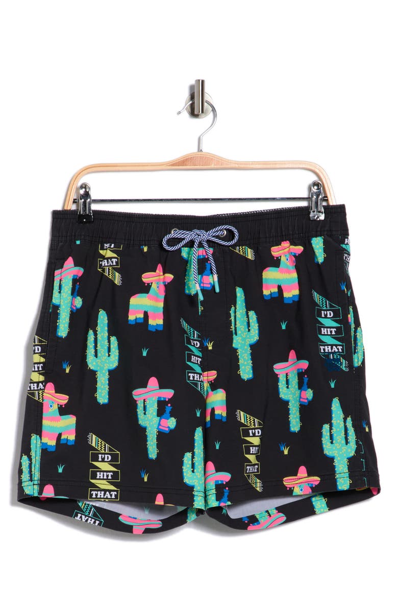 Party Pants Hit That Swim Shorts, Alternate, color, Black