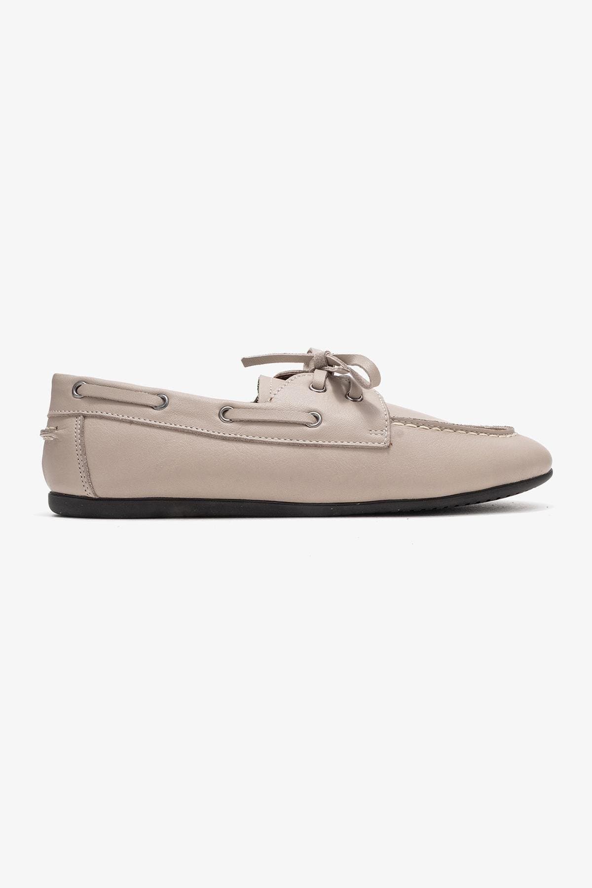 Serelis Leather Lace Up Loafer, Alternate, color, Light Beige Leather