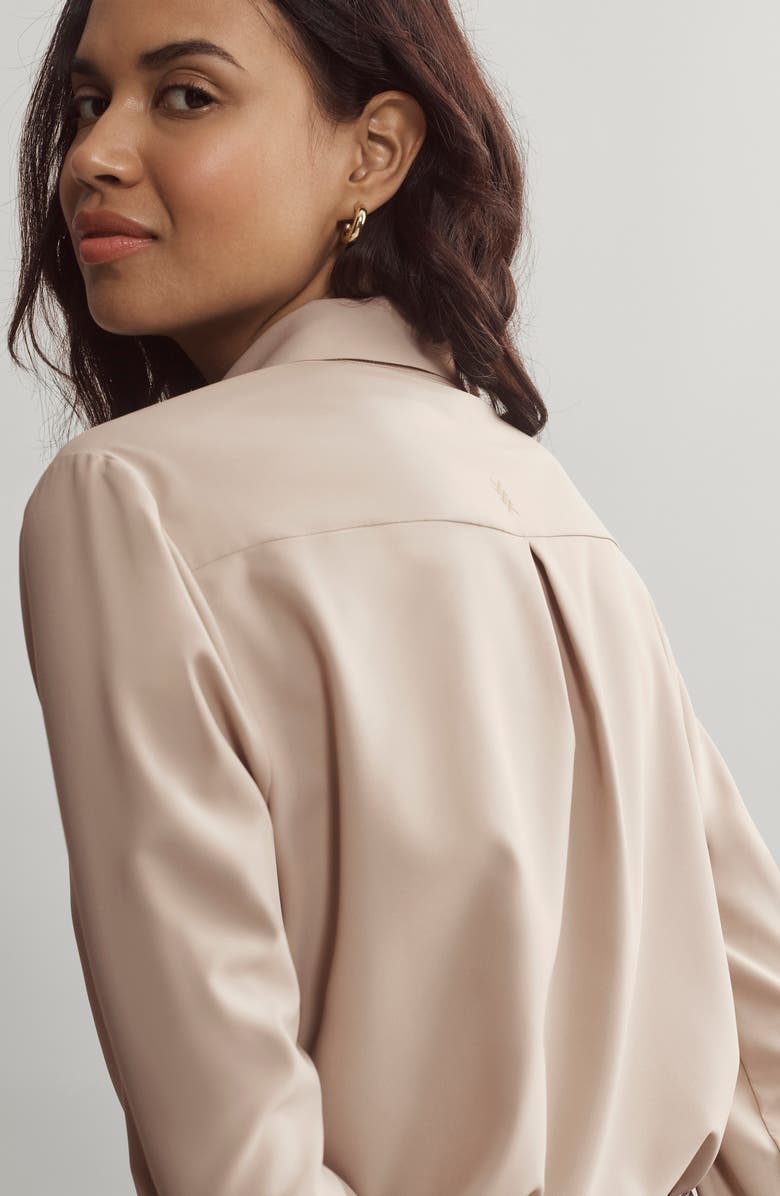 Rhone Mirage Water Repellent Performance Button-Up Shirt, Alternate, color, Taupe