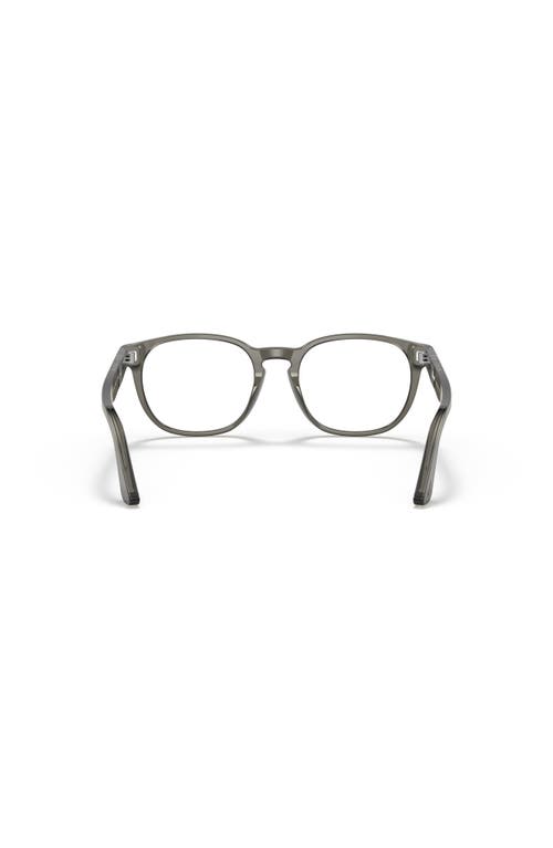Persol 52mm Round Optical Glasses In Black