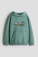 H&M Brushed-Inside Printed Hoodie