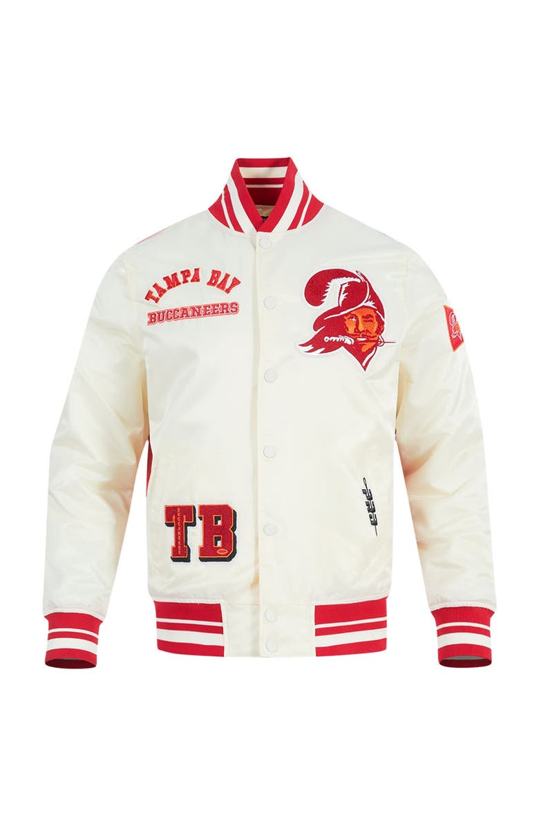 PRO STANDARD Men's Pro Standard Cream Tampa Bay Buccaneers Sublimated Satin Full-Snap Jacket, Alternate, color, Cream