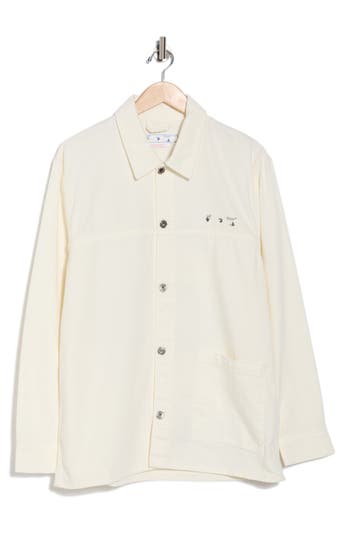 Off-white Caravaggio Arrow Denim Overshirt In Neutral