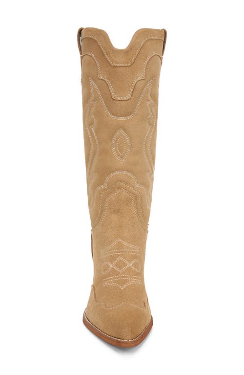 Sam Edelman James Pointed Toe Western Boot In Safari Tan