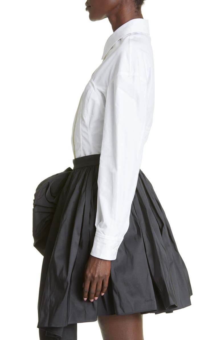 McQueen Bustier Stitch Cotton Poplin Top, Alternate, color, 