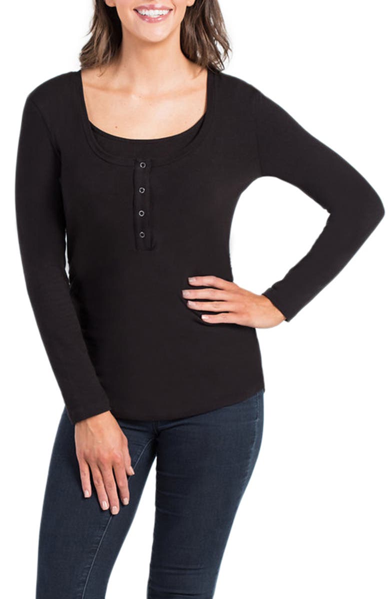 Savi Mom Avery Scoop Neck Maternity/Nursing Tee, Alternate, color,