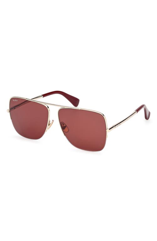 Max Mara 59mm Pilot Sunglasses