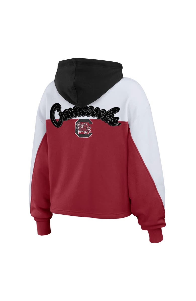 WEAR by Erin Andrews Women's WEAR by Erin Andrews Garnet South Carolina Gamecocks Color-Block Full-Zip Hoodie, Alternate, color,