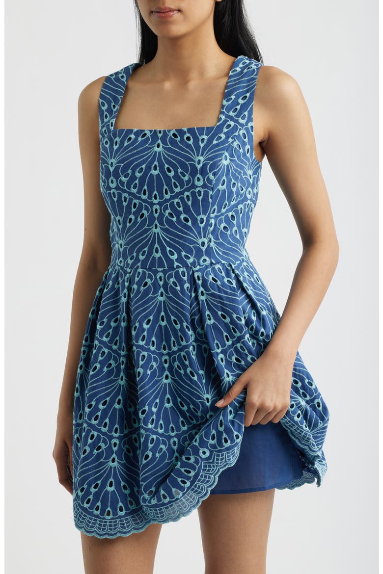 Cindy Skirted Romper, Alternate, color, STARLIGHT NAVY X CAPRI BLUE
