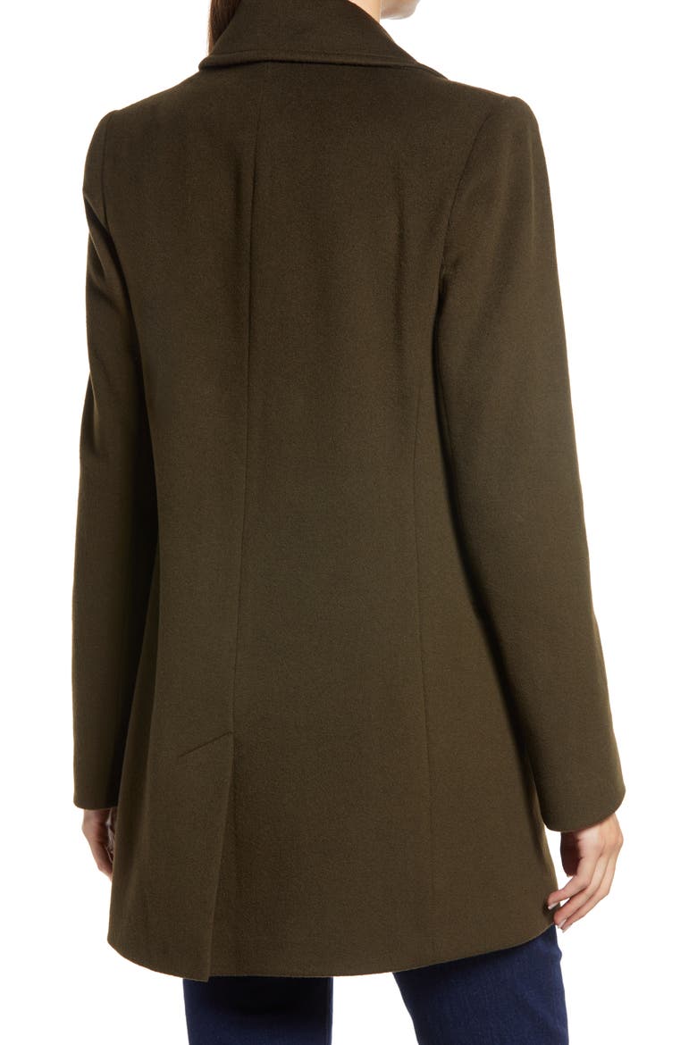 Fleurette Boyfriend Wool Double Breasted Peacoat, Alternate, color, MOSS