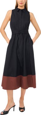 Halogen® Tie Waist Shirtdress