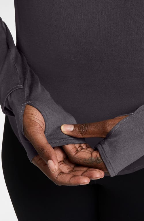Nike Swift Dri-fit Uv Half Zip Running Top In Gray