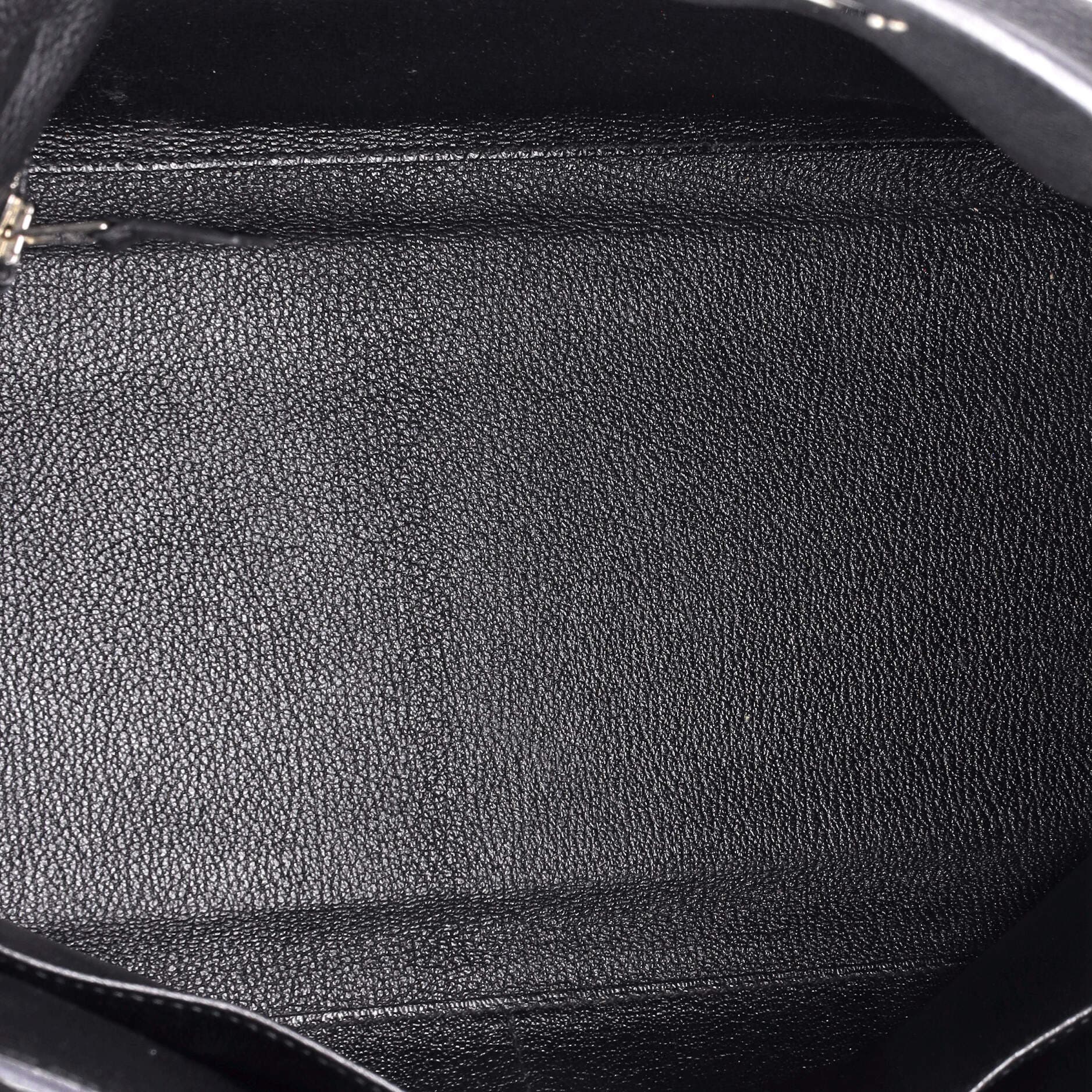 Pre-Owned Hermes Kelly Handbag Black Clemence with Palladium Hardware 35, Alternate, color, 