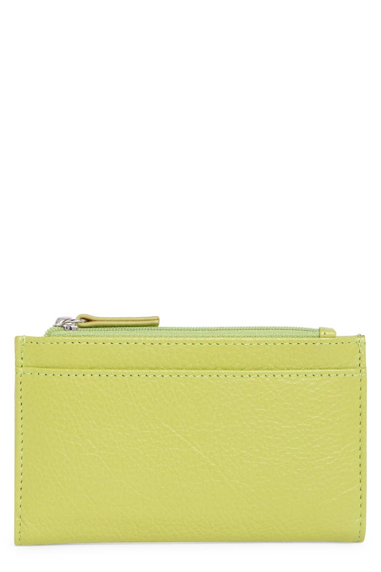 Delilah Slim Bifold Card Wallet, Main, color, NEUTRAL GREEN