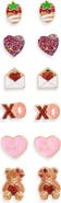 Leith Valentine's Day Set of 6 Stud Earrings
