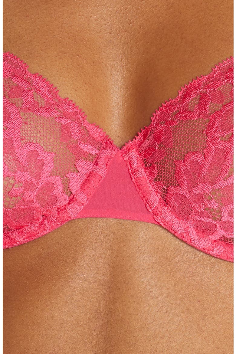 Amelia Underwire Balconette Bra, Alternate, color, HOT FUXIA-H500