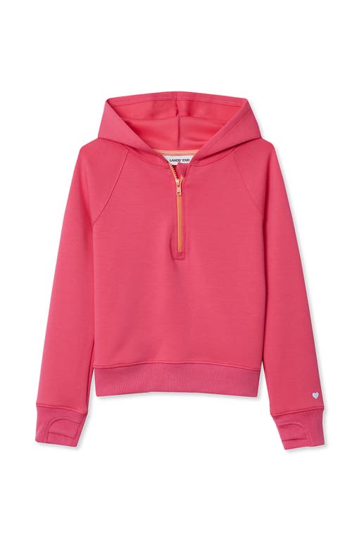 Lands' End Girls Plus Active Quarter Zip Sweatshirt In Pink