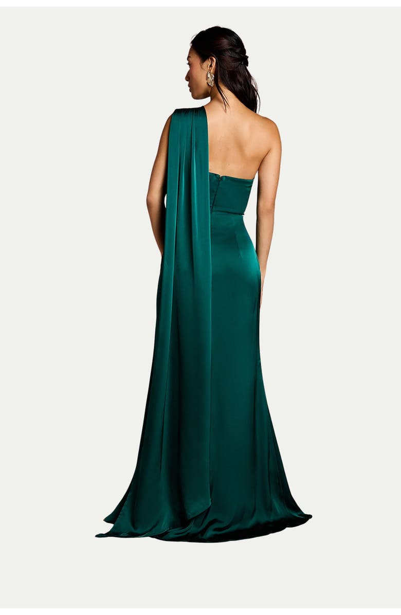 Coast One Shoulder Maxi Dress, Alternate, color, Emerald