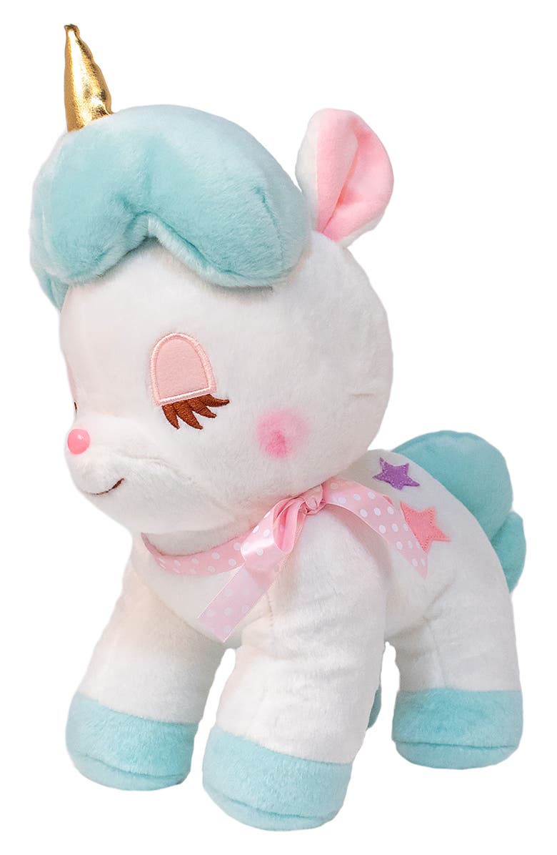 AMUSE Aqua Unicorn Stuffed Animal, Alternate, color,