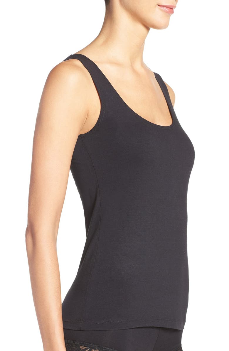 Hanky Panky Stretch Supima<sup>®</sup> Cotton Boyshorts, Alternate, color, Black