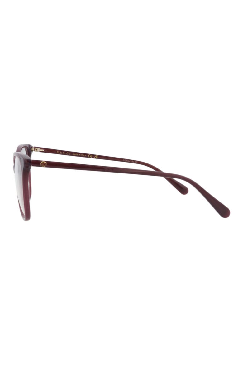 53mm Cat Eye Optical Glasses, Alternate, color, VIOLET VIOLET TRANSPARENT