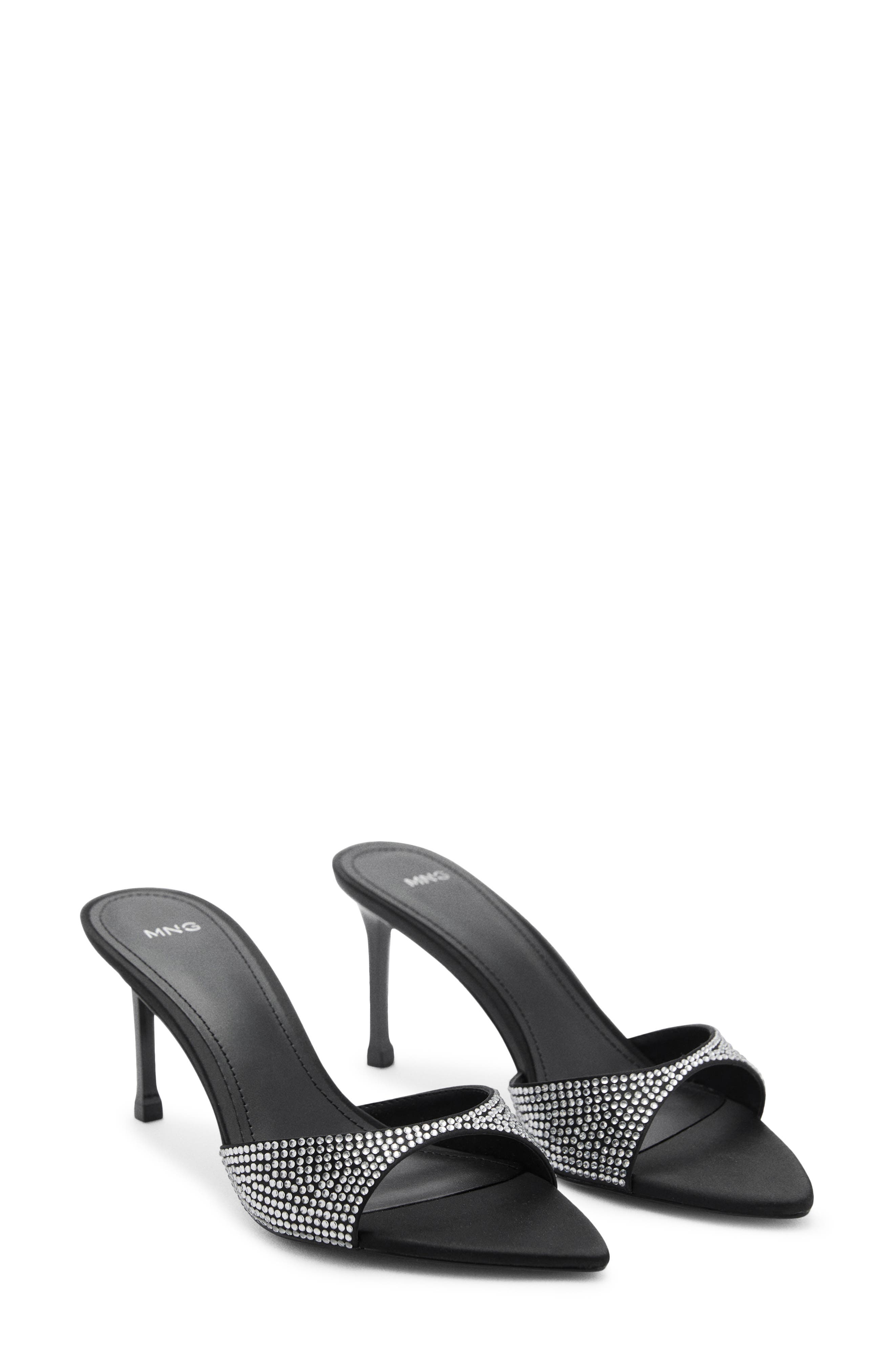 MANGO Rhinestone Sandal, Main, color, 