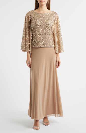 Beaded Chiffon Gown