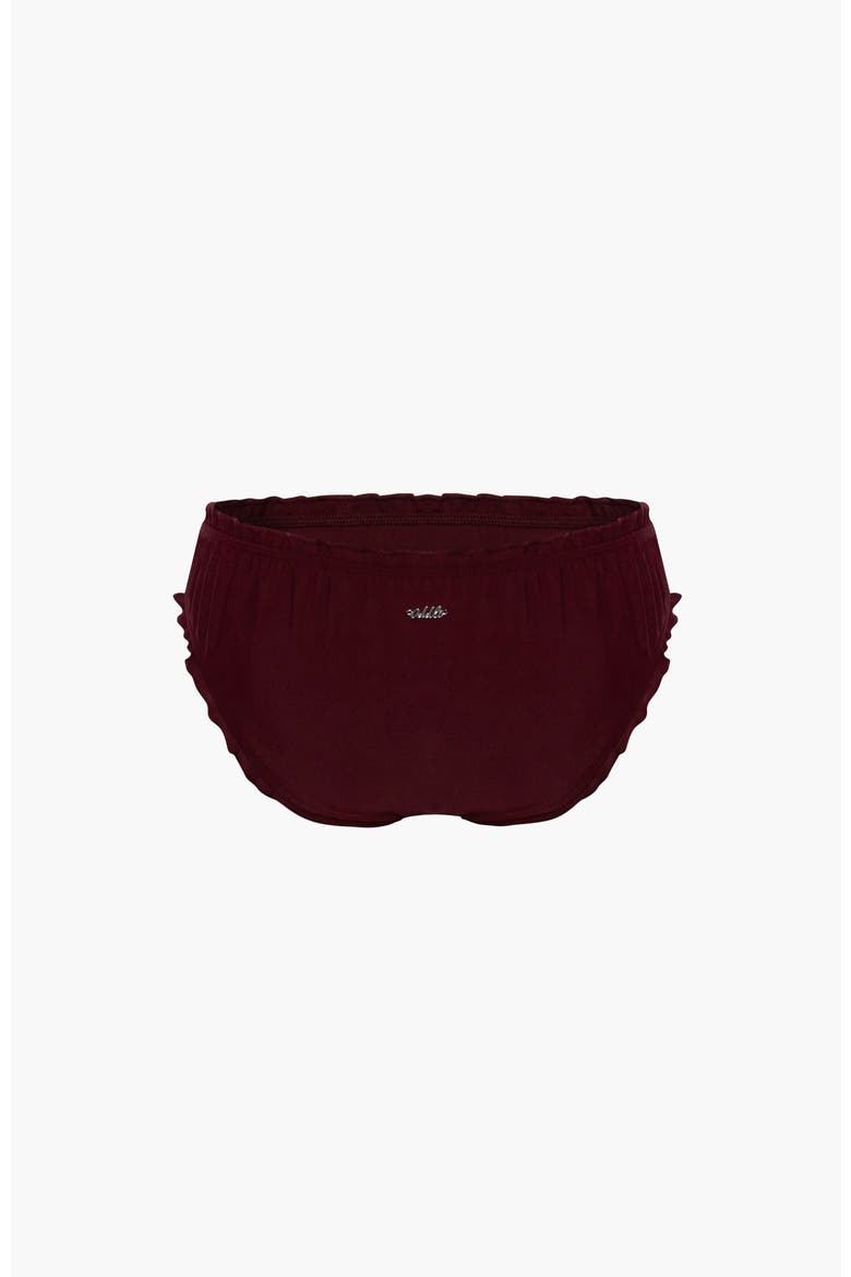 Bloomer Bikini Bottom, Alternate, color, Maroon