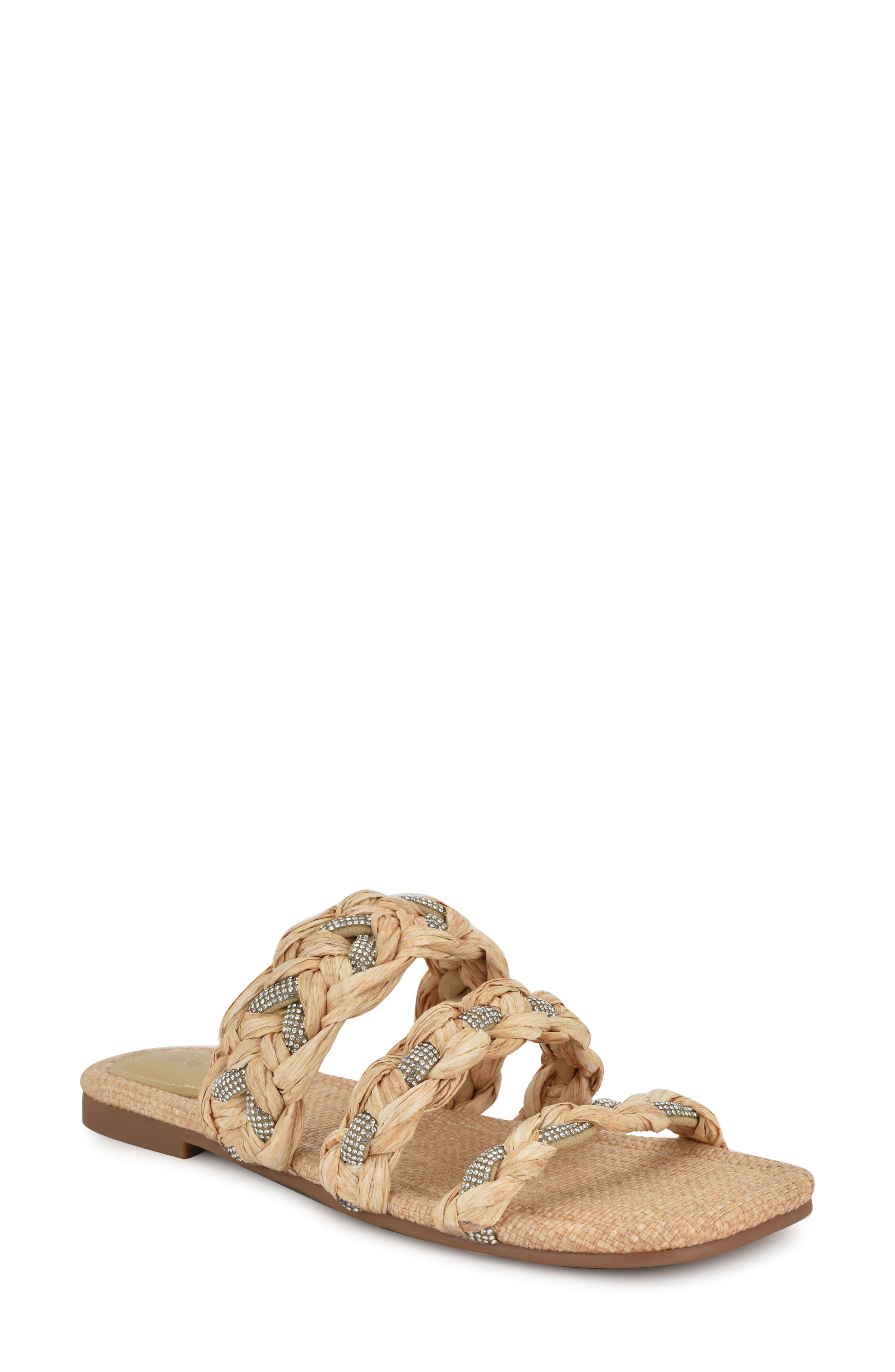 Nine West Qazz Braided Strap Sandal, Main, color, 