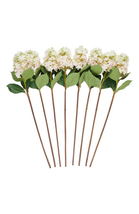 Set of Eight Hydrangea Artificial Flowers