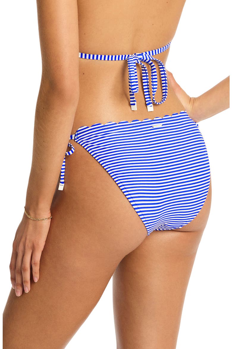 Varsity Side Tie Bikini Bottoms, Alternate, color, COBALT