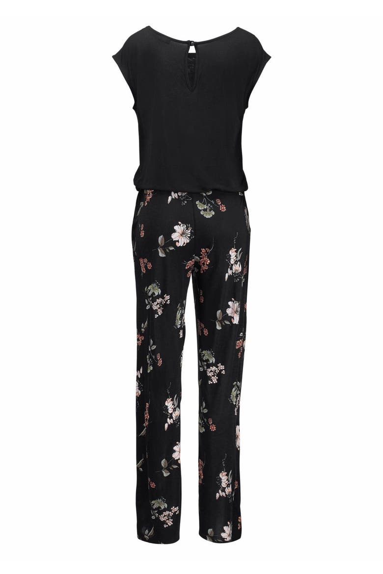 Layered Look Jumpsuit, Alternate, color, Black Printed