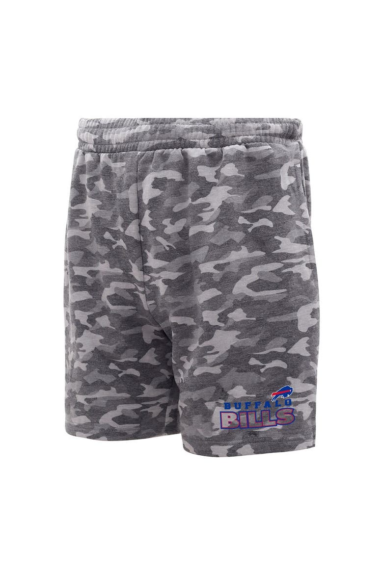 Men's Concepts Sport  Charcoal Buffalo Bills Biscayne Camo Shorts, Alternate, color, Charcoal