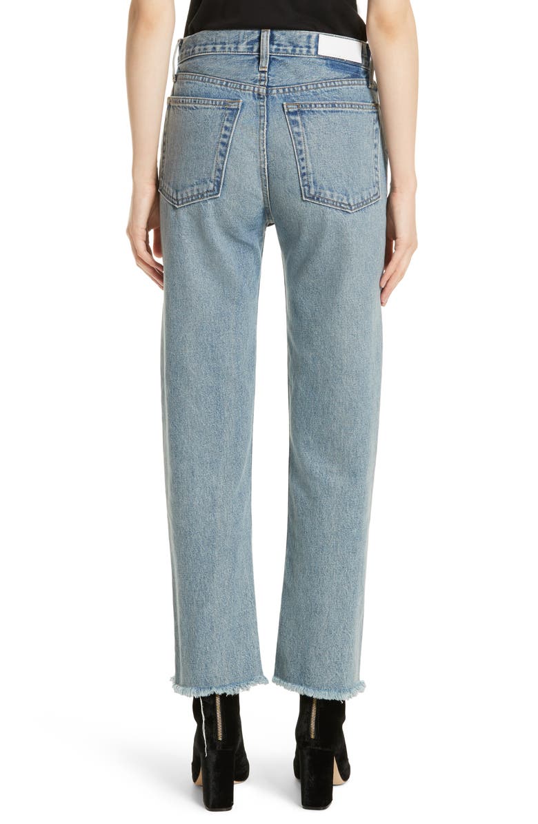 Re/Done High Waist Stove Pipe Jeans, Alternate, color, 