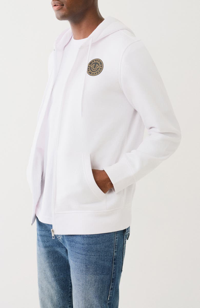 True Religion College Graphic Full Zip Hoodie, Alternate, color, 