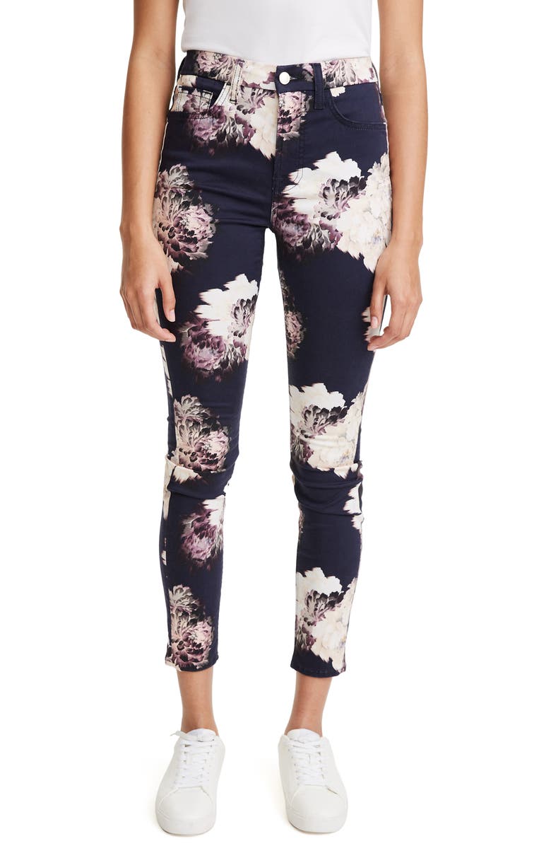 JEN7 by 7 For All Mankind Floral Print Ankle Skinny Jeans, Main, color,
