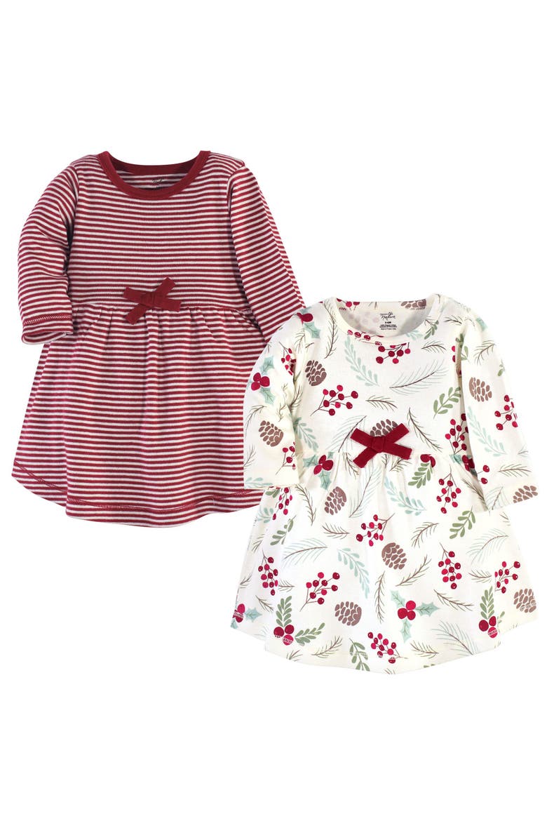 Comfortable Organic Long-Sleeve Dress 2 Pack, Main, color, Holly Berry