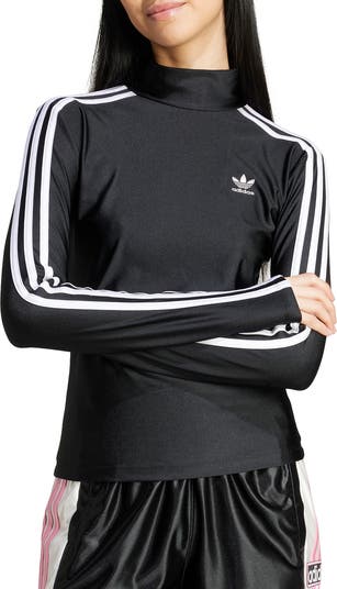 3-Stripes Turtleneck Long Sleeve Top