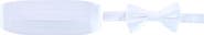 Trafalgar Sutton Solid Color Silk Cummerbund & Bow Tie Bundle