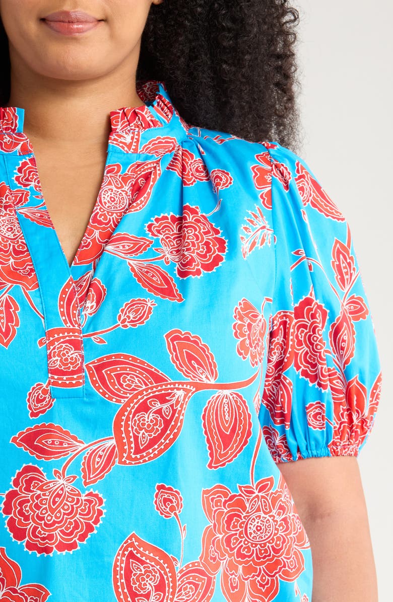 SUGARLIPS Close To You Floral Top, Alternate, color, Blue/ Red/ Multi